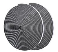COUMENO 2Pack/20m Weather Sealing Tape, Self Adhesive Grey Brush Seal Strip, 9mm x 9mm, Draught Excluder for Door/Window Gap Filling,Soundproof & Dustproof for Sliding Doors/Windows,Cabinets,Wardrobes