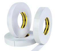 COUMENO 3 Pack Single Sided Foam Tape, 25mm x 5m, White, Self-Adhesive Foam Seal Tape for Insulation & Window Sealing, Waterproof Draft Excluder for Doors, Weather Stripping Foam Pads.