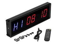 Counddown Clock of the Fitness Studio Timer LED Countdown with Stopwatch, Fitness Interval -Timer for Remote -controlled Remote Control for Home Training At Home, Aluminum Alloy