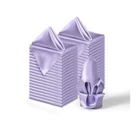 Counfeisly 36 Pack Square Satin Dinner Napkins, 16x16 Inches Silky Soft Smooth Table Cloth Napkins for Restaurant Weddings Banquet Party Decoration, Lavender