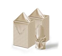 Counfeisly Square Satin Dinner Napkins, Khaki, 16x16 Inches, 36 Pack