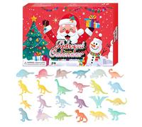 Counom Christmas Countdown - Glow in Dark Dinosaur Calendar, Holiday Party Game, Adorable Seasonal Figure Set, Decorative Display Ornament | Interactive Entertainment For Kids