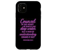 Counsel In The Heart Deep Water Bible Verse Proverbs 20:5 Case for iPhone 11