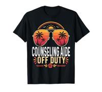 Counseling Aide Off Duty Summer Sunglasses Retro Vacation T-Shirt