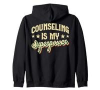 Counseling Is My Guiding Power Vintage Style Zip Hoodie
