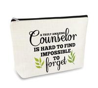 Counselor Makeup Bag Thank You Gifts for Counselors School Counselor Gift for Women Counselor Appreciation Gift Graduation Thanksgiving Christmas Teachers Week Gift for Counselor Cosmetic Bag Pouch