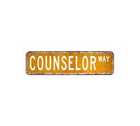 Counselor Street Sign Counselor Decor Profession Tin Sign 3x12in Personalized Windproof Signs Antique Art Poster Plaque for Home Kitchen Bathroom Garage
