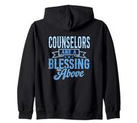 Counselors Are a Blessing From Above School Mental Health Zip Hoodie