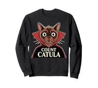 Count Catula Funny Spooky Cat Party Halloween Burmese Sweatshirt