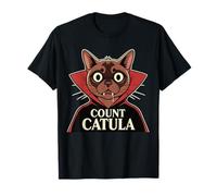 Count Catula Funny Spooky Cat Party Halloween Burmese T-Shirt