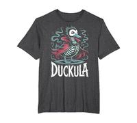 Count, Duckula Halloween Vampire Duck Costume Party T-Shirt, Men's Big and Tall, Dark Heather Grey, 4X Tall