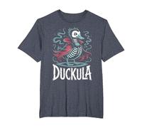 Count, Duckula Halloween Vampire Duck Costume Party T-Shirt, Men's Big and Tall, Heather Blue, 2X Tall