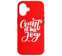 Count It All Joy Bible Verse James 1:2 Case for iPhone 16