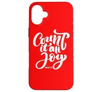 Count It All Joy Bible Verse James 1:2 Case for iPhone 16 Plus