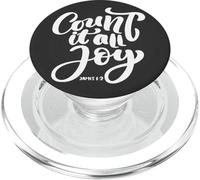 Count It All Joy Bible Verse James 1:2 PopSockets PopGrip for MagSafe