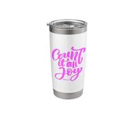 Count It All Joy Bible Verse James Scripture Women Men God Stainless Steel Insulated Tumbler
