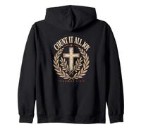 Count It All Joy James 1:2 Christian Faith Zip Hoodie