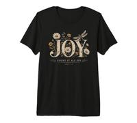 Count it All Joy James 1:2 Christian Floral Dragonfly Faith Premium T-Shirt
