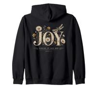 Count it All Joy James 1:2 Christian Floral Dragonfly Faith Zip Hoodie