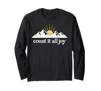 Count it All Joy Quote Bible Verse Christian Scripture Jesus Long Sleeve T-Shirt
