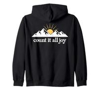 Count it All Joy Quote Bible Verse Christian Scripture Jesus Zip Hoodie