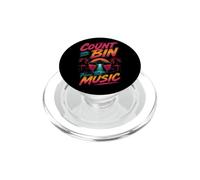 Count on Bin Face the Music Alien UFO Funny Sci-Fi Retro PopSockets PopGrip for MagSafe
