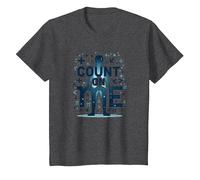 Count On Me: Math Enthusiast's Motivational Mantra T-Shirt, Kids, Dark Heather Grey, 6 Years
