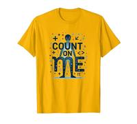 Count On Me: Math Enthusiast's Motivational Mantra T-Shirt, Men, Bright Gold, 3XL