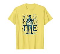 Count On Me: Math Enthusiast's Motivational Mantra T-Shirt, Men, Lemon, XXL