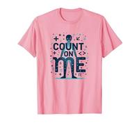 Count On Me: Math Enthusiast's Motivational Mantra T-Shirt, Men, Pink, XL