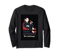 Count Snackula Funny Vampire Dracula Parody Product Long Sleeve T-Shirt