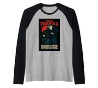 Count Trackula Fitness Vampire Parody Funny Workout Product Raglan Baseball Tee