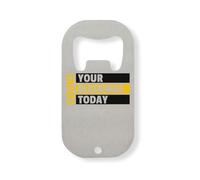 Count Your Blessings Today Stay Positive Motivational Stainless Steel Bottle Opener Silver