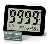 Countables 9999 Days Countdown Clock - Reusable Count Down Timer - Large Display LCD Digital Timer - Visual Countdown Clock and Calendar for Retirement, Wedding, Birthday, Holiday & More (Black)