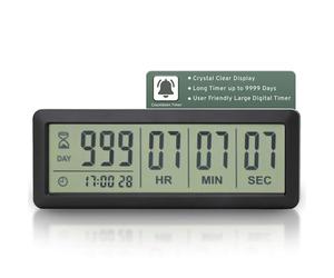 Countables - Large LCD Digital Countdown Clock - Up to 999 Days - Countdown and Retirement Timer, Count Down Clock for Retirement, Big Display Large Digital Timer for All Events (Black)