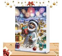 Countdown , 2D Acrylic Jesus Pendant Calendar 2025, Festive Decoration for Window Wall Gate Outdoor Branches