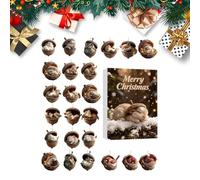 Countdown Animals | Winter Parties 2D Animal Theme Pendant Calendar for Advent | For Tree Window Wall Door Family Adults Children