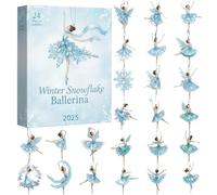 Countdown Ballerina, 24 Days Advent Design 2D Christmas Winter Ballet | Festive Decorations Ballerina Theme - for Adults Lovers Friends Girls Daughters Teenagers