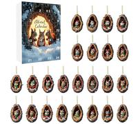 Countdown Blind Animal Countdown Blind Acrylic Pendant Countdown Cute Animal Pendant Blind Animal Countdown in the Tree Hole (White, 26 x 18 cm)