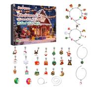 Countdown Bracelet - 24 Days Creative Christmas Bracelet Making Kit | Great for Little Girls, Teens, Women, Wife, Winter Parties, Family Gatherings and Celebrations