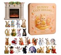 - Countdown Calendar - 11.02 x 6.3 Inch Christmas Bunny Ornaments, Flat 24 Day Decorations Made of Acrylic in 2D, Cute Calendar with Pendants | For Holidays, Classrooms, Offices, Scream