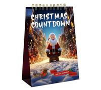 Countdown Calendar - 2025 100 Day Christmas Table Decor | Tear Off Festive Display For December | Holiday Centerpiece Ornament For Living Room Bedside Study Window Entryway Office Desk Party
