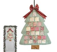 Countdown Calendar, 24-Day Advent Decoration for Home, Reusable Cotton Fabric Wall Calendar, for Living Room, Hallway, Bedroom, Office, Entrance, Window, Door, Family, Adults, Children