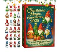 Countdown Calendar | 24 Days Gnome Figures Pendants Christmas Calendar - 2D Home Decor | for Collectors Wreaths Holiday Shops December Women Men Kids Boys Girls Teens Family