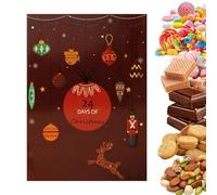 Countdown Calendar - 24 Days Refillable Treat Box, Christmas Advent Empty Refillable Party Favors, Christmas Holiday Count Down | For Home Living Room Bedroom School Parties Daily Family Activity
