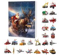 Countdown Calendar | 24 Small Doors Christmas Calendar 2025 | Acrylic Santa Claus Transport Pattern Transport 2D Decoration Souvenir - for Garden, Front Door, Party Tree,