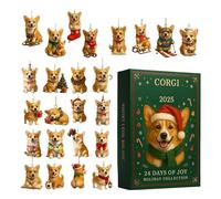 Countdown Calendar - 2D Acrylic Dogs Pendant - 24 2025 Christmas Calendar, For The Backpack For The Winter Year Holiday Tree