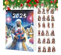 Countdown Calendar 2D Acrylic Jesus Pendants Calendar 2025 Cute Christmas Charm for Adult Collectors Party Indoor Outdoor Tree