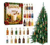 Countdown Calendar - 2D Acrylic Pendant | 24 Days Christmas Tree Drink Winter Seasonal Display Wall Window | Decorative Calendar