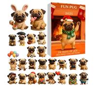 Countdown Calendar - 2D Flat Dog Pendant Souvenir Christmas Holiday Calendar 2025 Fun Educational Activity For Advent Decorative Pendant | Student Cases Fill